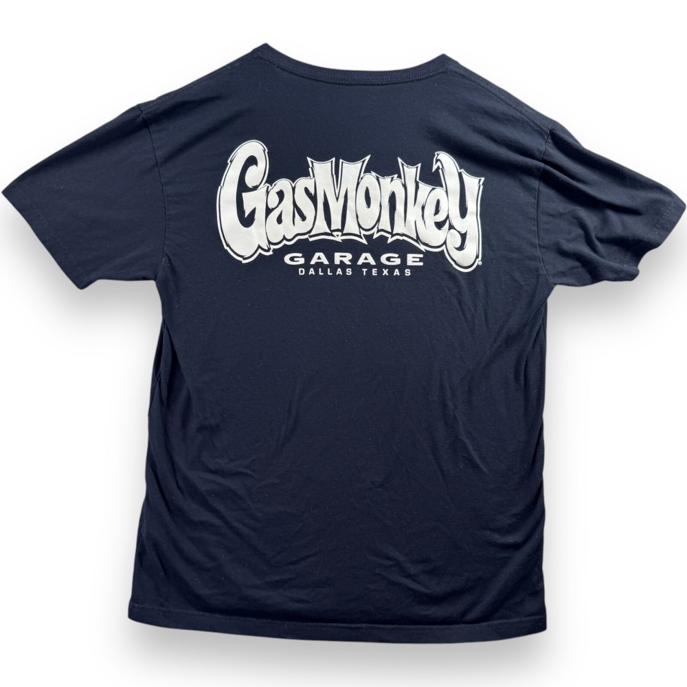 Gas Monkey Garage T-Shirt Womens Large Black V-Neck Biker Dallas‎ Texas Tee